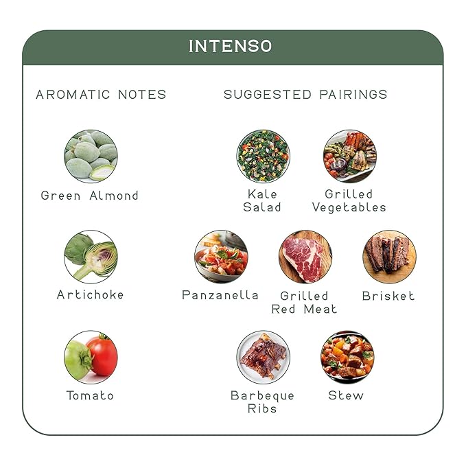 Entimio Intenso +900 mg/kg Polyphenol Rich Organic Extra Virgin Olive Oil, New 2024-2025 Early Harvest Italian Olive Oil from Puglia, Italy, 2025 Gold Winner, Cold Extracted, Lab Tested - 8.5 fl oz