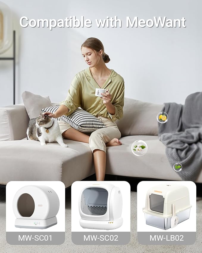 10 Packs Cat Litter Deodorizer Compatible with Meowant Self-Cleaning Cat Litter Box, Pet Deodorizer Odor Eliminator, Cat Litter Odor Control,Odor Removing Gel Suitable for MW-SC01/MW-SC02/LB02