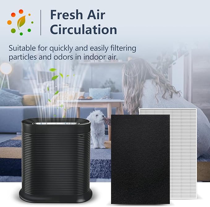 3 Pack HPA300 HEPA Filter Replacement for Honeywell HPA300 Series Air Purifiers HPA300, HPA300VP, HPA304, HPA3300, Replace HRF-R3(3 Ture HEPA R Replacement Filter + 4 Activated Carbon Pre-Filter)