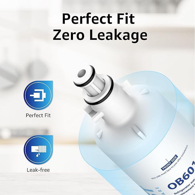 Overbest Replacement for GE® RPWFE, RPWF (Built-in CHIP) Refrigerator Water Filter,Compatible with GFE28GYNFS, GFE28GELDS, 2 Filters