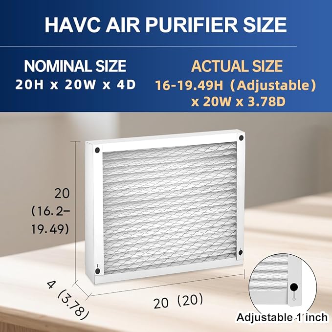310 MERV 11 Air Filter 20x20x4 for Air Purifiers Model 1310 2310 3310 4300 Pleated HVAC AC Furnace Filter Replacement 2 Packs