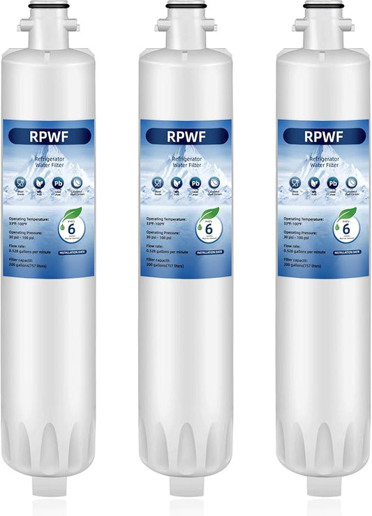 RPWF Water Filter Replacement for GE RPWF (NOT RPWFE) RWF1063 RWF3600A DWF-36 WSG-4 R-3600 MPF15350 OPFG3-RF300,3 Pack