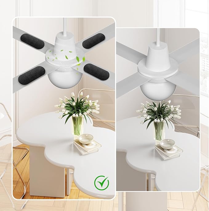 15 Pack Ceiling Fan Filters for Blades, Air Filters with Activated Charcoal, Universal Ceiling Fan Air Purifiers for Common Household Contaminants