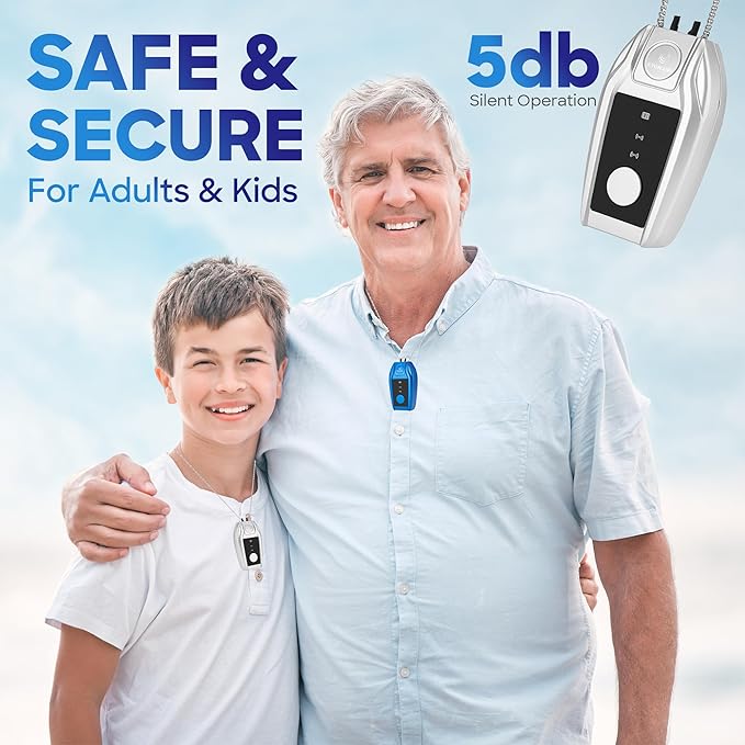 Portable Air Purifier for Travel with 50M Ions/cm³ | Mini Wearable Necklace Ionizer, Filterless, No Maintenance | Personal Air Purifier Small, 500mAh Rechargeable, 120H Runtime, CE ROHS FCC Certified