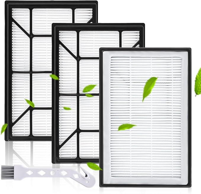 3 Pack EF-9 53296 HEPA Filter Compatible with Kenmore 22614 10065 31140 BU1005 BU1017 and Canister Vacuum Clenaner Elite 21814 31150 81714, EF-9 HEPA Vaccum Filter + 1 Clean Brush