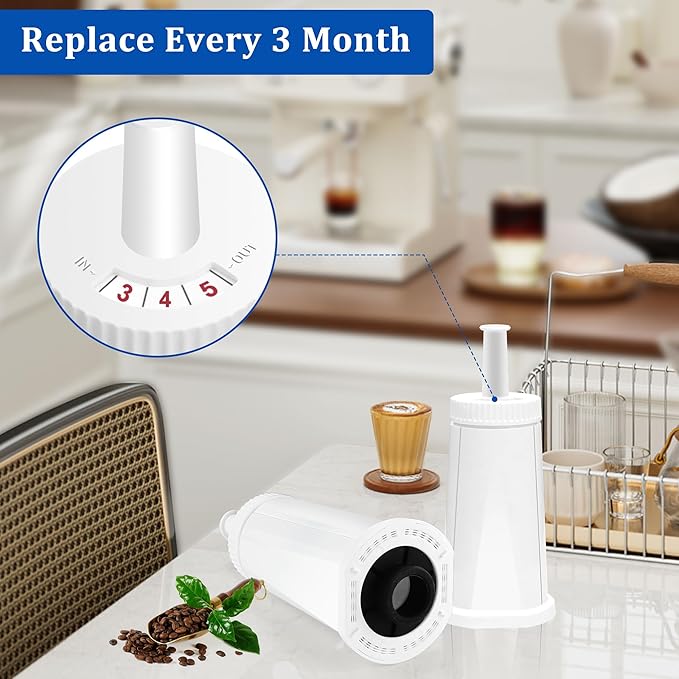 TOMOON Water Filter Replacement for Breville Espresso Machines Barista Touch BES880, Barista Pro BES878,Oracle Touch BES990,Oracle BES980,Dual Boiler BES920 Bambino ClaroSwiss Sage,8 Pack