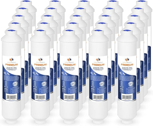 Aquaboon 25-Pack Premium Inline Post/Carbon Polishing Water Filter Cartridge for Reverse Osmosis Systems