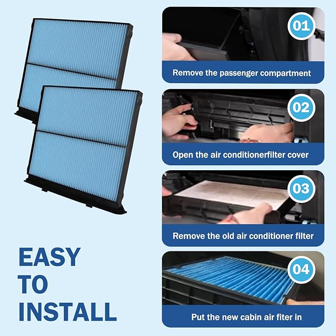 2PCS Cabin Air Filter Accessories Compatible with Subaru Forester 2.5L 2019-2024, WRX 2022-2025 2026 Cabin Filter Automotive Replacement for 72880-FL000
