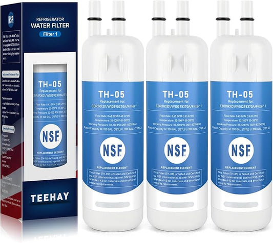 EDR1RXD1 Water Filter Replacement, Compatible with Everydrop Filter 1, Whirlpool WRS315SDHZ, WRS571CIHZ, WRS555SIHZ, WSF26C3EXF, WRS325SDHZ, WRF560SEHZ, WRF560SEHV, WRS555SIHW, 3 Pack