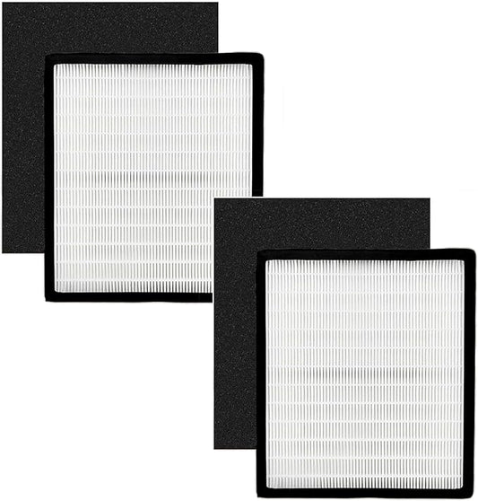 Gekufa Replacement Filter D Compatible with Idylis IAF-H-100D, IAP-10-280, 1AP10280, AC-2118, AC-2123 for Idylis Air Purifiers Include 2 Filters & 2 Carbon Filters