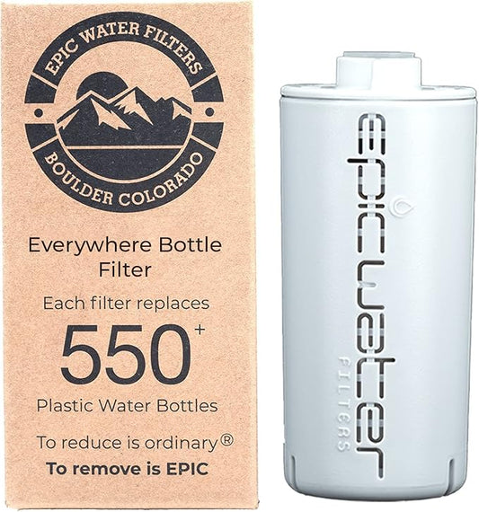 Epic Water Filters Everywhere Bottle Filter | 1-Pack | 75 Gallon Total Filter Life | 3-4 month Supply | Compatible with all Epic Water Bottles | Replaces Everyday and Outdoor