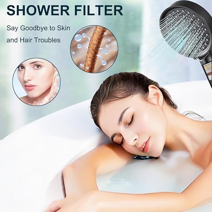 4 PACK Replacement Shower Head Filter Cartridge Compatible with Co bbe Handheld Showerhead