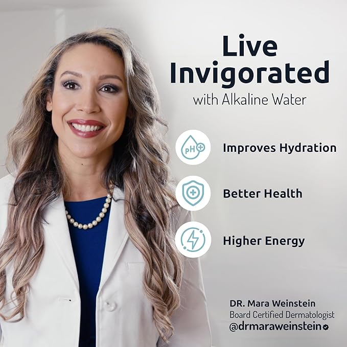 Invigorated Water PH001 - White Alkaline Water Filter – Replacement Filters For all Water Pitcher & Dispenser Filtration Systems – BPA-Free, Removes Chlorine, Heavy Metals – 96 Gallons/Filter (1-Pack)