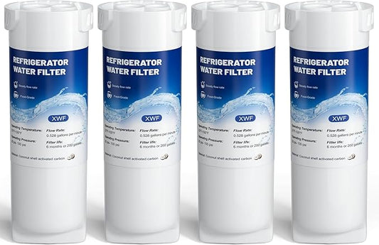 XWF Water Filter Replacement Compatible with GE XWF Water Filter,（Not XWFE), fit for WR17X30702 GBE21,Pack of 4,By YPMQY