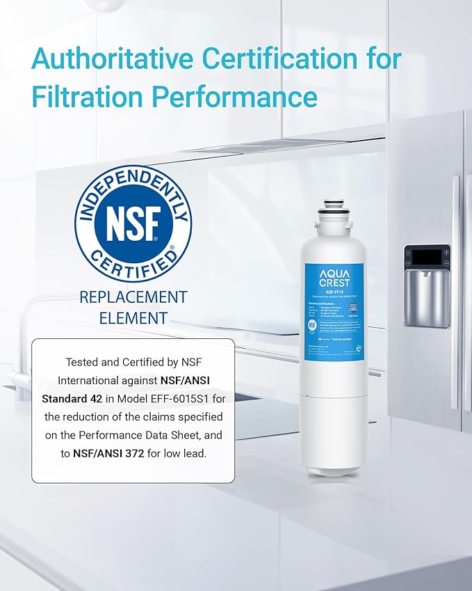 AQUA CREST 11032531 Replacement for Bosch® UltraClarity® Pro BORPLFTR50, 12033030 Refrigerator Water Filter, Compatible with 11025825, 12028325, BORPLFTR55, REPLFTR50, B36CT80SNS, WFC100MF, 1 Pack