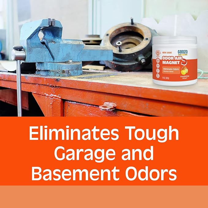 Gonzo Odor Absorbing Gel - 2 Pack - Odor Eliminator for Car Closet Bathroom and Pet Area, Captures and Freshens Odors - 14 Ounce