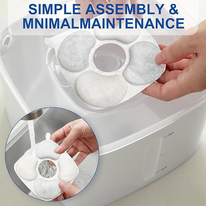 24 Pcs Cat Water Fountain Filters, 12 Pack Filters 12Pack Pre-Filter Sponges Replacement compatible with VEKEN® for 95oz/2.8L, 67oz, 135oz Automatic Pet Fountain Dog Water Fountain Dispenser