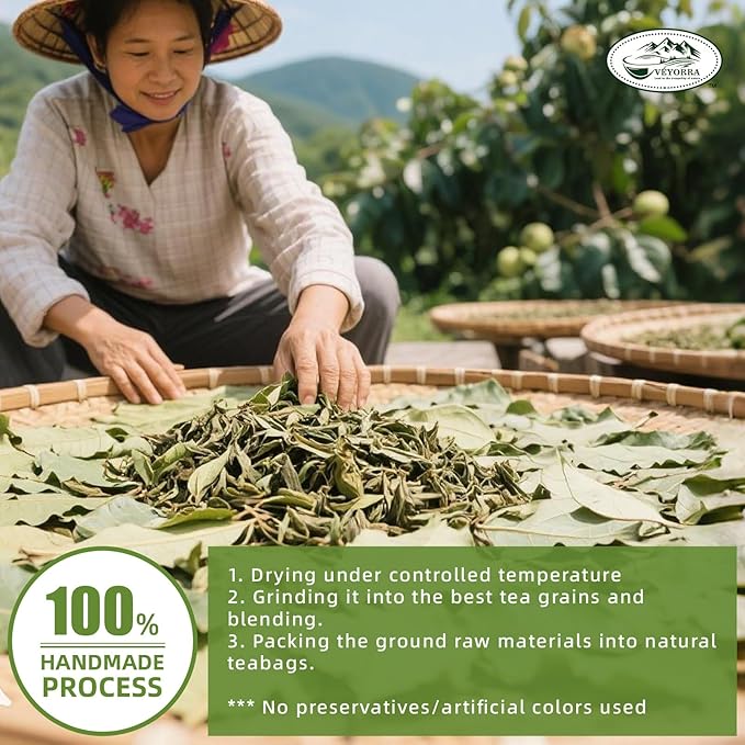 Soursop Leaves Tea Bag, Pure Natural Soursop Leaf, Boosting Immune, Improving Sleep & Skin Health, Hoja Guanabana Tea（110 Bags)