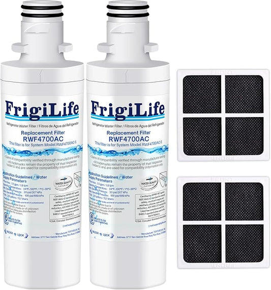 ADQ747935 Replacement for LG LT1000P Kenmore Elite 9980, LT1000P/PC, LT1000, ADQ74793501 MDJ64844601 RWF4700AC LMXS28626S LMXS30796S Refrigerator Water Filter and LT120F Air Filter,2Combo