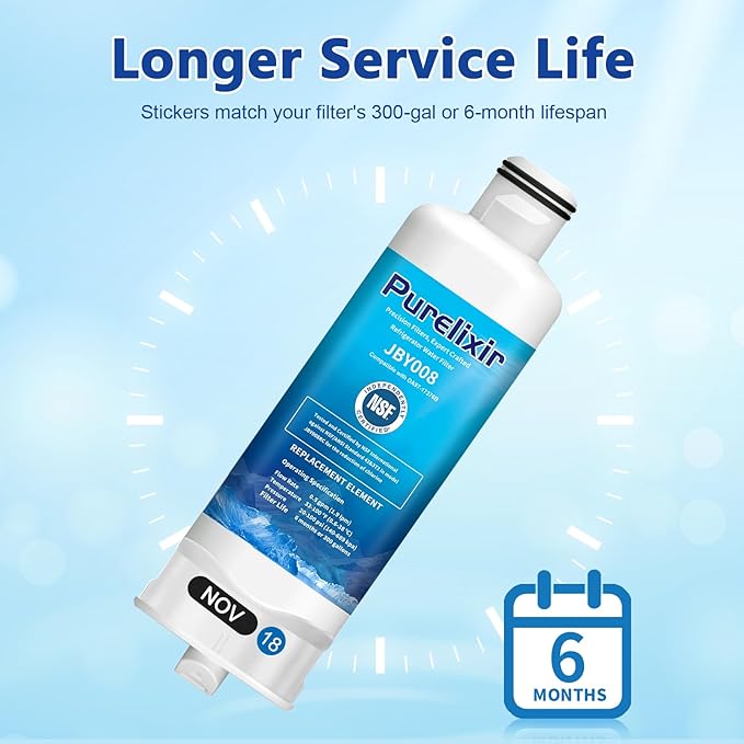 DA97-17376B Compatible with Samsung HAF-QIN/EXP, DA97-08006C, RF28R7201SR, RF28R7351SG, WD-F45, Refrigerator Water Filter Replacement, NSF Certified, 3 Pack