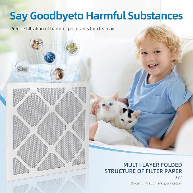 Replacement Filter Compatible with EnviroKlenz Air Purifier, MERV13 Activated Carbon(14×14×1) 1 Pack