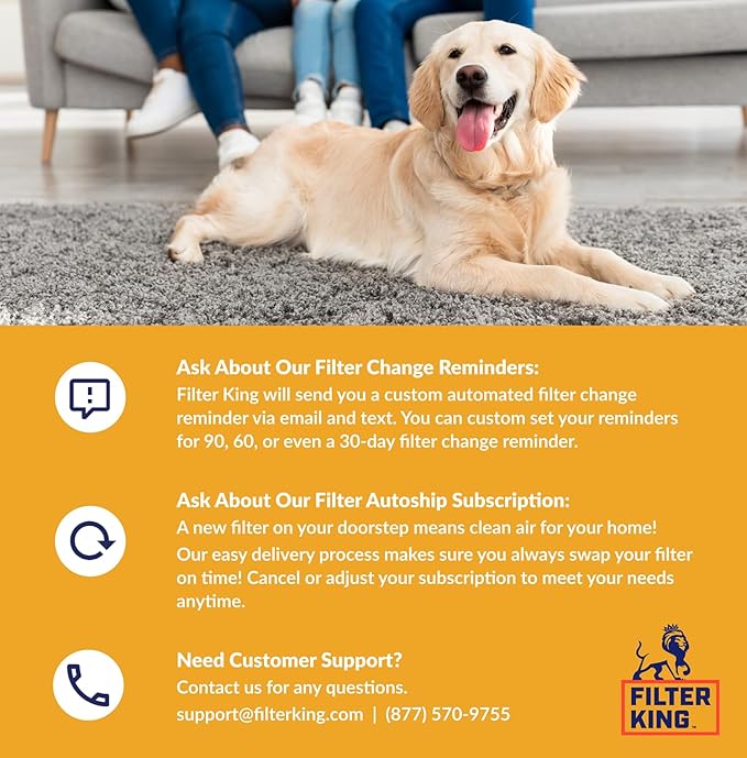 Filter King 14x36x1 Air Filter | 6-PACK | MERV 13 HVAC Pleated A/C Furnace Filters | MADE IN USA | Actual Size: 13.5 x 35.5 x .75"