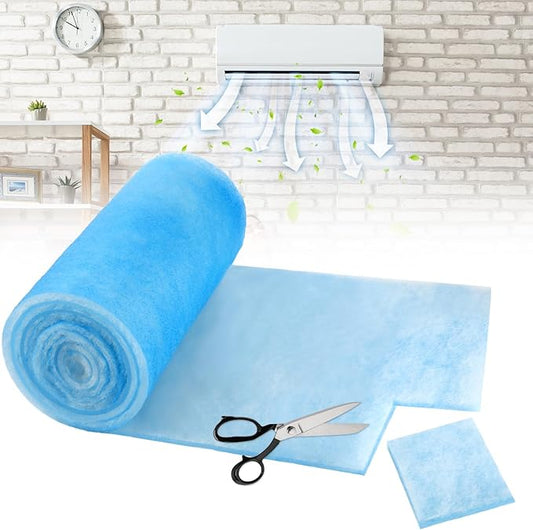 Frienda 12 x 120 Inch MERV 6 Reusable Air Vent Filter Cut to Size Electrostatic Floor Vent Filter Washable Replacement Compatible with Most Air Conditioning Furnace HVAC