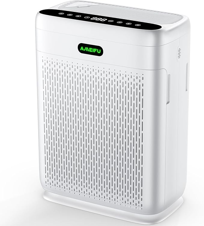 Air Purifiers for Home Large Room with Remote, Up to 3000 Sq Ft, H13 Hepa Double-Sided Air Filter Purifier with PM 2.5 Display Air Quality Sensor, Air Cleaner for Bedroom, Dust, Pets, Smoke, Pollon