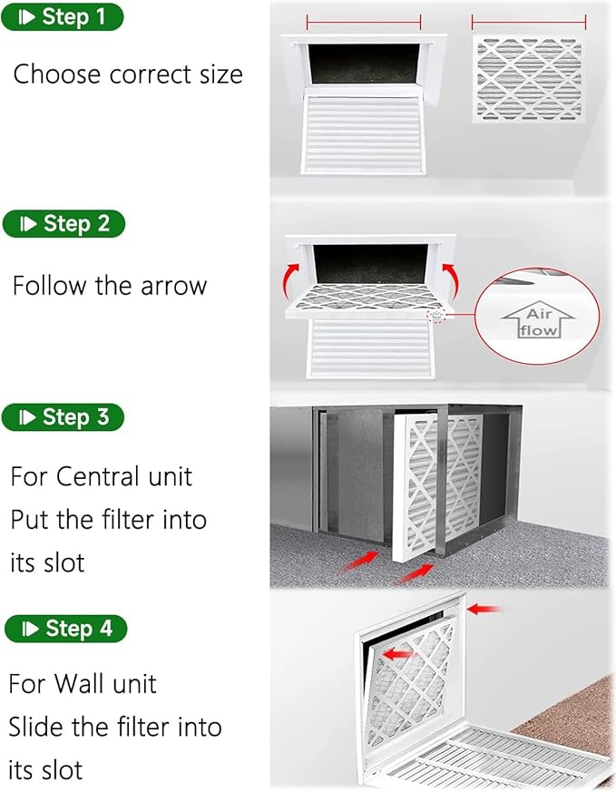 (6 Pack) 20x25x1 Furnace Air Filters, MPR 1900 & FPR 10, MERV 13 Pleated Air Filter (Actual Size: 19 3/4"x 24 3/4" x 3/4")