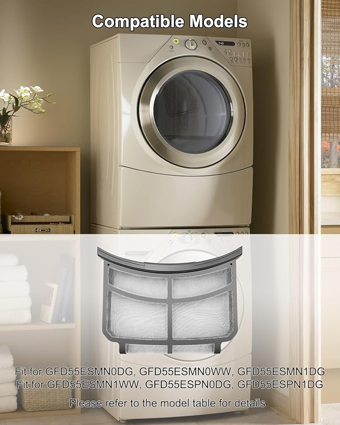 WE16X32537 Dryer Lint Filter Trap Screen Fit for General Electric Hotpoint, Dryer Lint Strainer Replace WE16X32537 WE16X29597 AP7205579, Dryer Lint Screen Replacement, Upgraded Clothes Dryer Filter