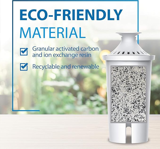 FilterLogic NSF Certified Pitcher Water Filter, Replacement for Brita® Classic 35557, OB03, Mavea® 107007, and Brita® Pitchers Grand, Lake, Capri, Wave, Amazon Basics® 10-Cup Pitcher (Pack of 6)