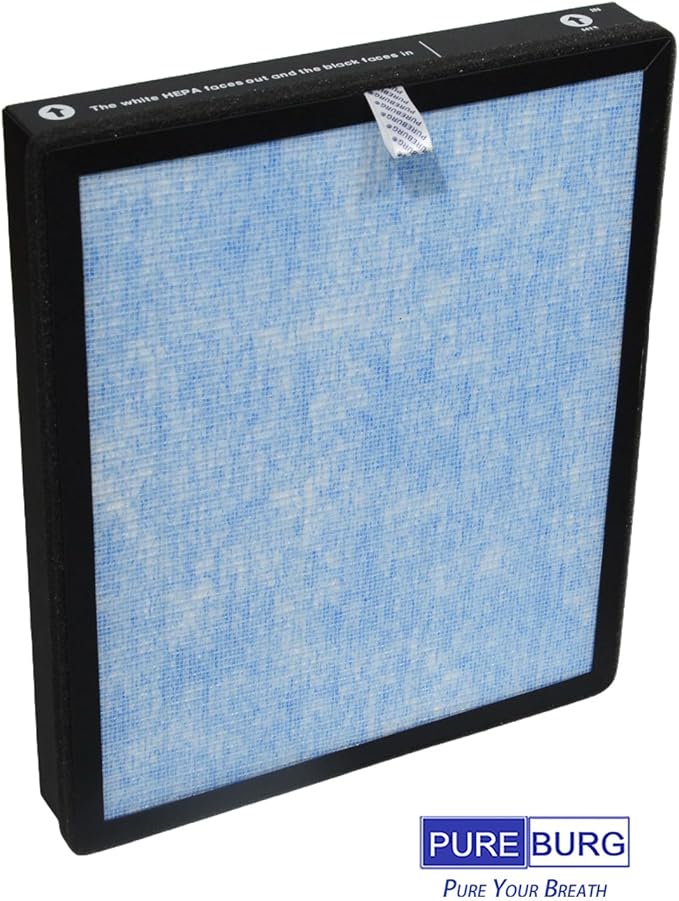 PUREBURG Replacement Filter Compatible with POMORON MJ005H Air Purifier,4-Pack H13 HEPA Activated Carbon 2-in-1 4-Stage Filtration