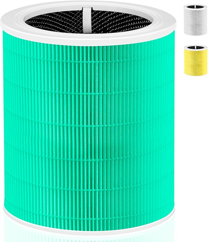 Core 600S Toxin Absorber Replacement Filter for LEVOIT Core 600S & Core 600S-P Air Purifier, 3-in-1 H13 True HEPA with Activated Carbon Filter for Home Large Room,Core 600S-RF,1 Pack,Green