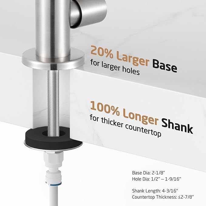 KES Drinking Water Faucet, Water Filter Reverse Osmosis Faucet for Kitchen Sink RO Faucets for Reverse Osmosis Systems 18/8 Stainless Steel Brushed Finish, Z504CLFF18-BS