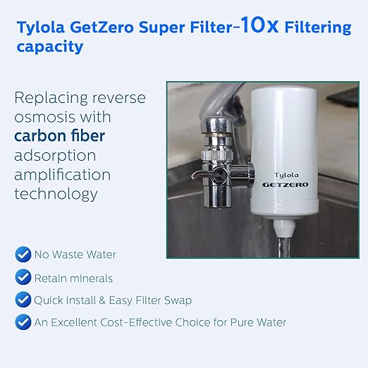 Faucet Water Filter for Kitchen Sink,Stainless Steel NSF Certified Water Purifier,Reduces 99% Chlorine, Lead, Toxins, Biological Impurities,Premium Version.