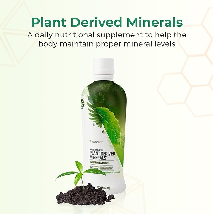 Youngevity Plant Derived Minerals Multi-Mineral Complex | Made from Humic Shale | Liquid Colloidal Form | 32 Servings (32 Fluid Oz (Pack of 1))