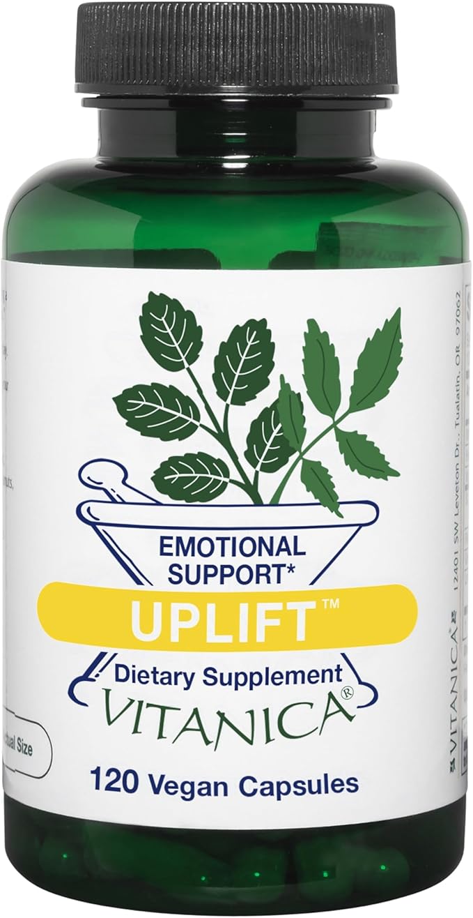 Vitanica Uplift, Mood and Emotional Support, Vegan/Vegetarian, 120 Capsules