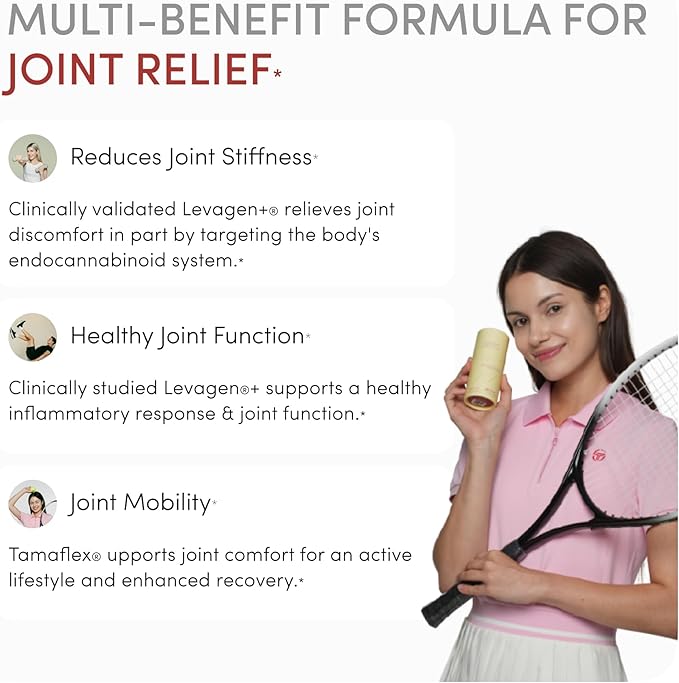 MOVE Fast Acting Joint Supplements | Tamaflex® Turmeric & Tamarind, Levagen®+ PEA Palmitoylethanolamide, Boswellia Serrata, Bioperine® Black Pepper Extract | Joint Support & Mobility | 60 Vegan Caps