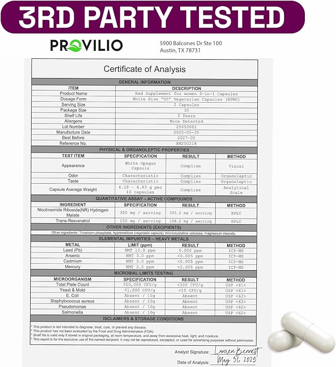 NAD+ Supplements for Women - NAD Resveratrol Supplement with Nicotinamide Riboside, Trans-Resveratrol, PQQ and OPC for Energy, Focus, Healthy Aging - USA Made
