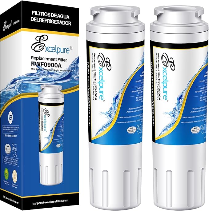 UKF8001 Replacement for Whirlpool FILTER 4, EDR4RXD1, 4396395, WRX735SDBM00, RWF0900A, EFF-6007A, MFI2568AES, MFI2569VEM, RFC0900A, WF295, PURICLEAN II, Refrigerator Water Filter, 2PACK