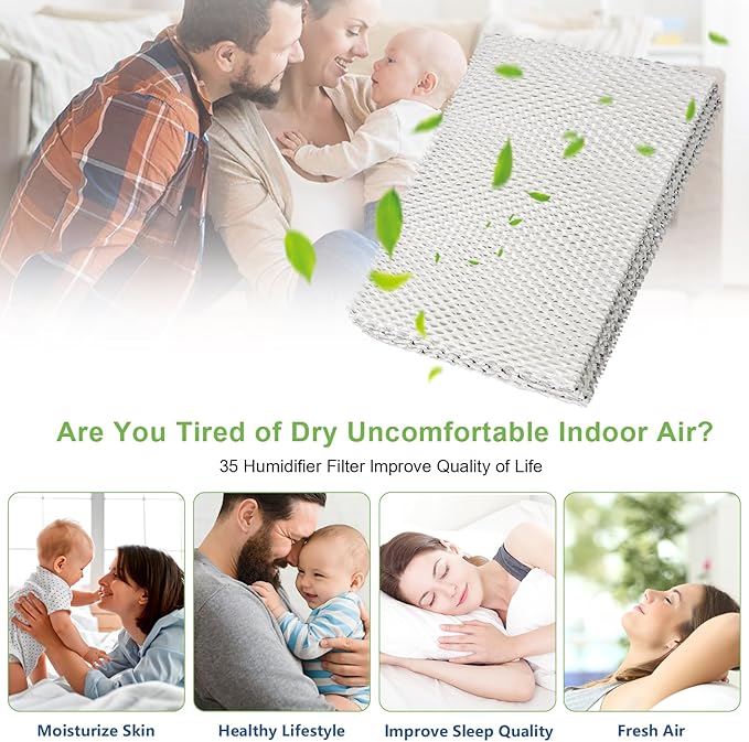 Alocs 35 Water Panel Humidifier Filter Replacement for April.aire 600 600A 600M 700 700A 700M 760 760A 768 300 350 360 560 560A 568 Whole House Humidifier 10" x 13" (4 Pack)