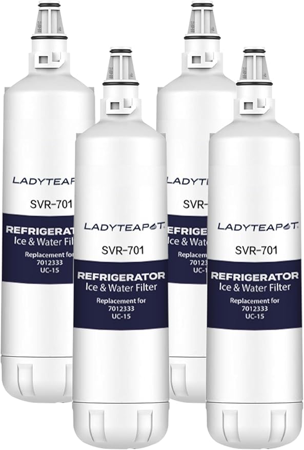 Replacement 7012333 Ice Maker Wa-ter Filter, Compatible With Sub-Zero 7012333 Water Filter, UC-15 Ice Maker Water Filter Replacement (4 Pack)