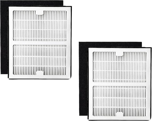 Gekufa Replacement Filter B Compatible with Idylis AC-2125, AC-2126, IAF-H-100B, IAP-10-125, IAPC-40-140, IAP-10-150, IAP-10-050 for Idylis Air Purifiers Include 2 Filters & 2 Carbon Filters