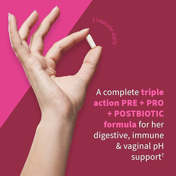 Garden of Life Dr Formulated Women’s pH Probiotics 50 Billion CFU, Pre + Pro + Postbiotics - Digestive, Immune and Vaginal Support, Potato, Acacia, Postbiotic Metabolites, 30 Day Supply