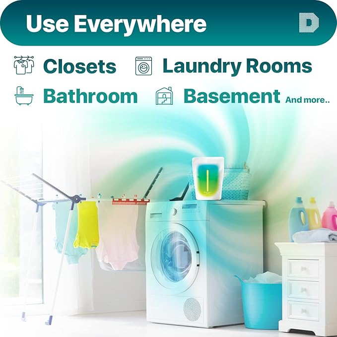 Dry & Dry [70 Packs Standing Moisture Absorbers to Control Excess Moisture for Basement, Closets, Bathrooms, Laundry Rooms - Moisture Absorbers Moisture Absorber