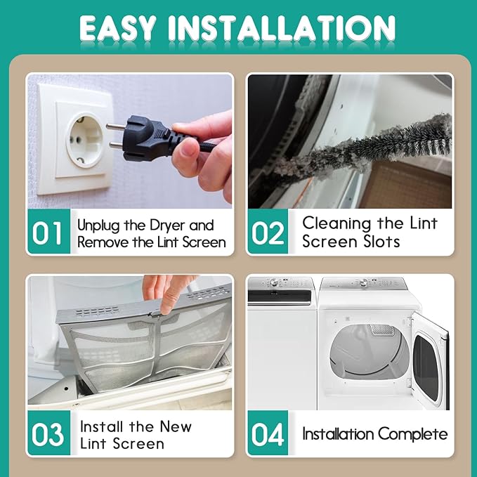 W10859086 Dryer Lint Screen Filter Replacement, Fits for Whirlpool Kenmore Maytag Dryers, Replaces W10608811 W10701353 AP5999318 EAP11731421 MEDB835DW3 MEDB835DW4 PS11731421 4378144 (LintFilter)