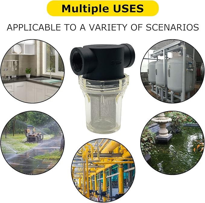 3/4" Female NPT in-Line Strainer with 40 mesh Stainless Steel Filter Screen