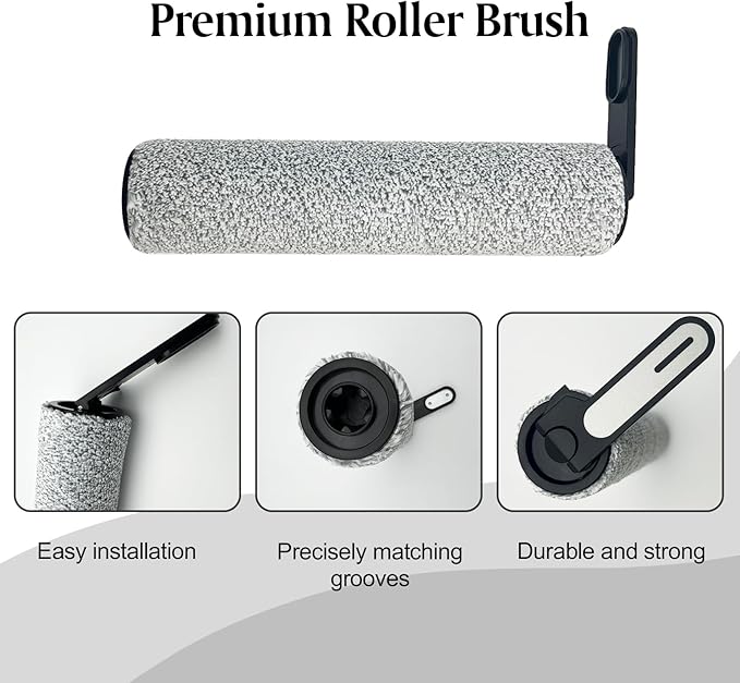 Replacement Brush Roller & Filter Kit for DREAME K10/K10 Pro, 2X Brush Rolls + 2X HEPA Filters + 1 Cleaning Tool, Compatible with Trouver K10 & K10 Pro Cordless Wet/Dry Vacuum