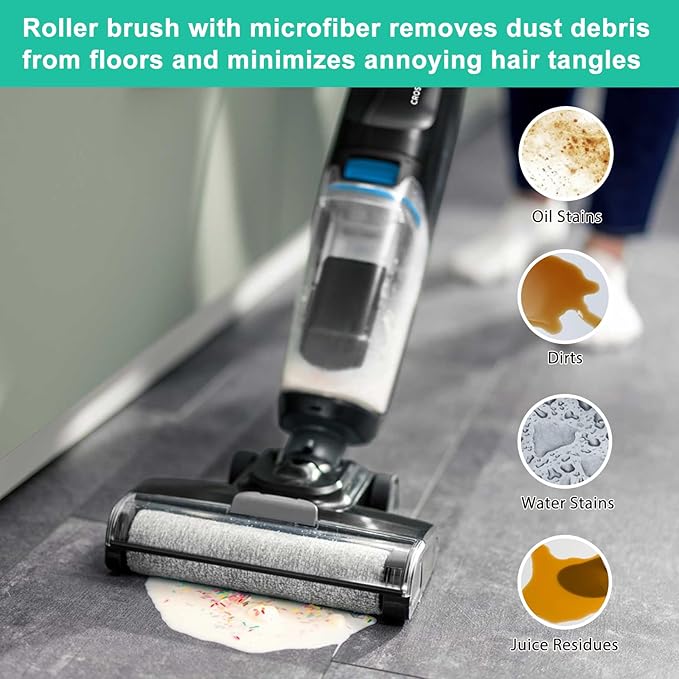 3881 Replacement Roller Brush Filter for Bissell Crosswave HF2/3845N/3831 Floor Scrubber Vacuum, for Bissell Crosswave Replacement Parts, 2 Roller Brush Replacement 2 HEPA Filter