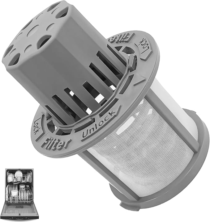 WD12X25995 Dishwasher Ultra Fine Filter and Basket Assembly Compatible With General Electric Hotpoint Haier dishwashers Replaces PS16217023 AP6989426